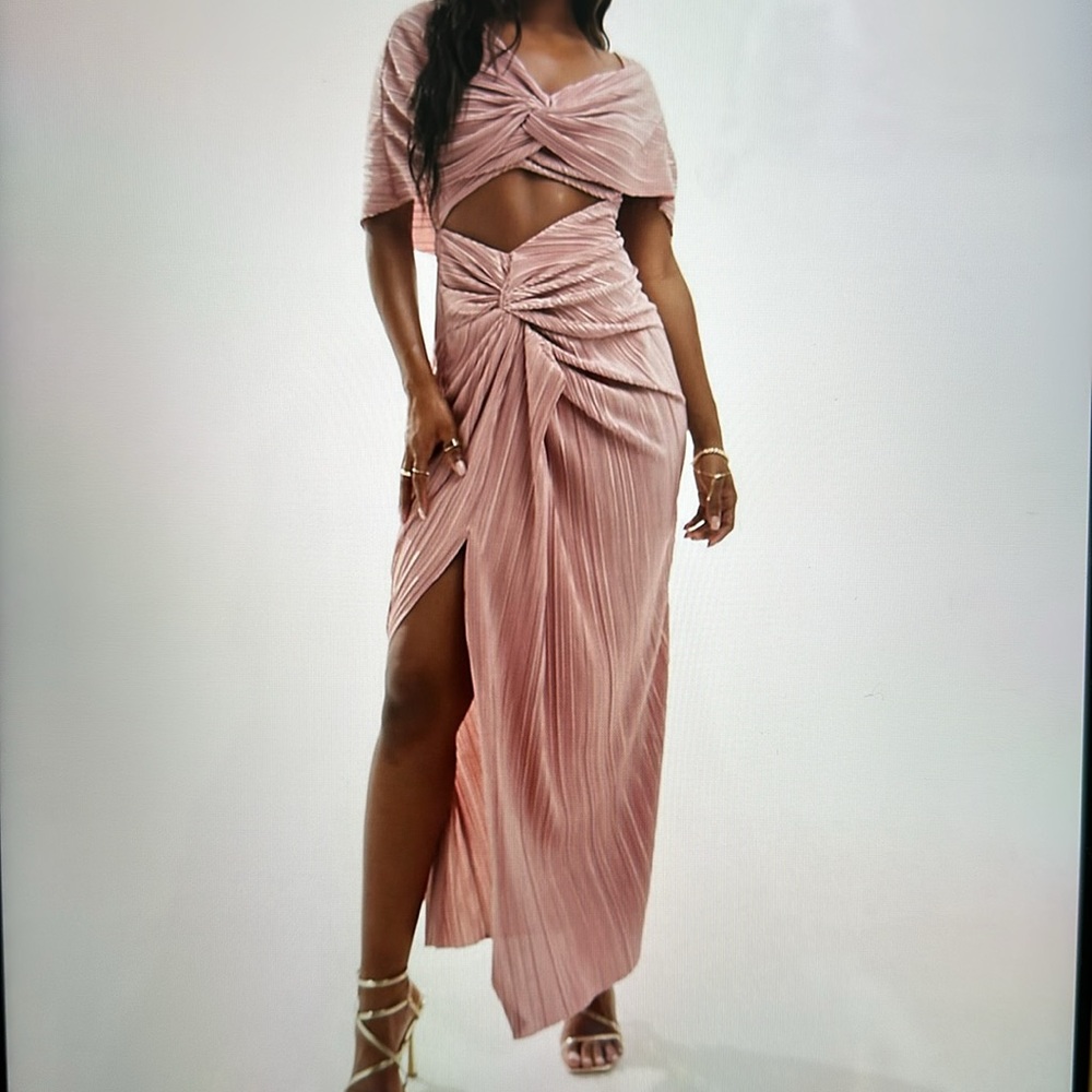 ASOS Design asymmetrical draped maxi dress